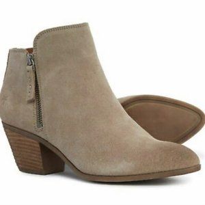 Frye Judith double Zip Ash Suede Ankle Bootie
